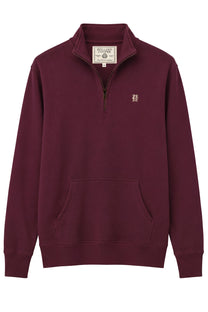 HOLLAND COOPER QUARTER ZIP SWEATSHIRT MULBERRY