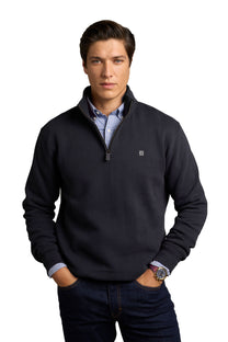 HOLLAND COOPER QUARTER ZIP SWEATSHIRT NAVY