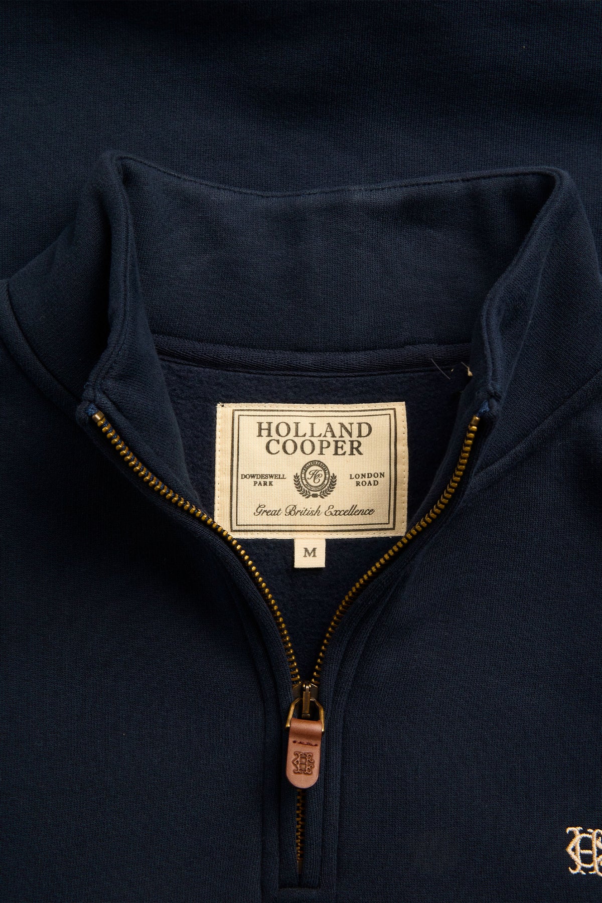 HOLLAND COOPER QUARTER ZIP SWEATSHIRT NAVY