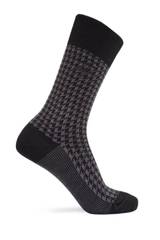 HOLLAND HOUNDSTOOTH SOCK GIFT BOX CHARCOAL