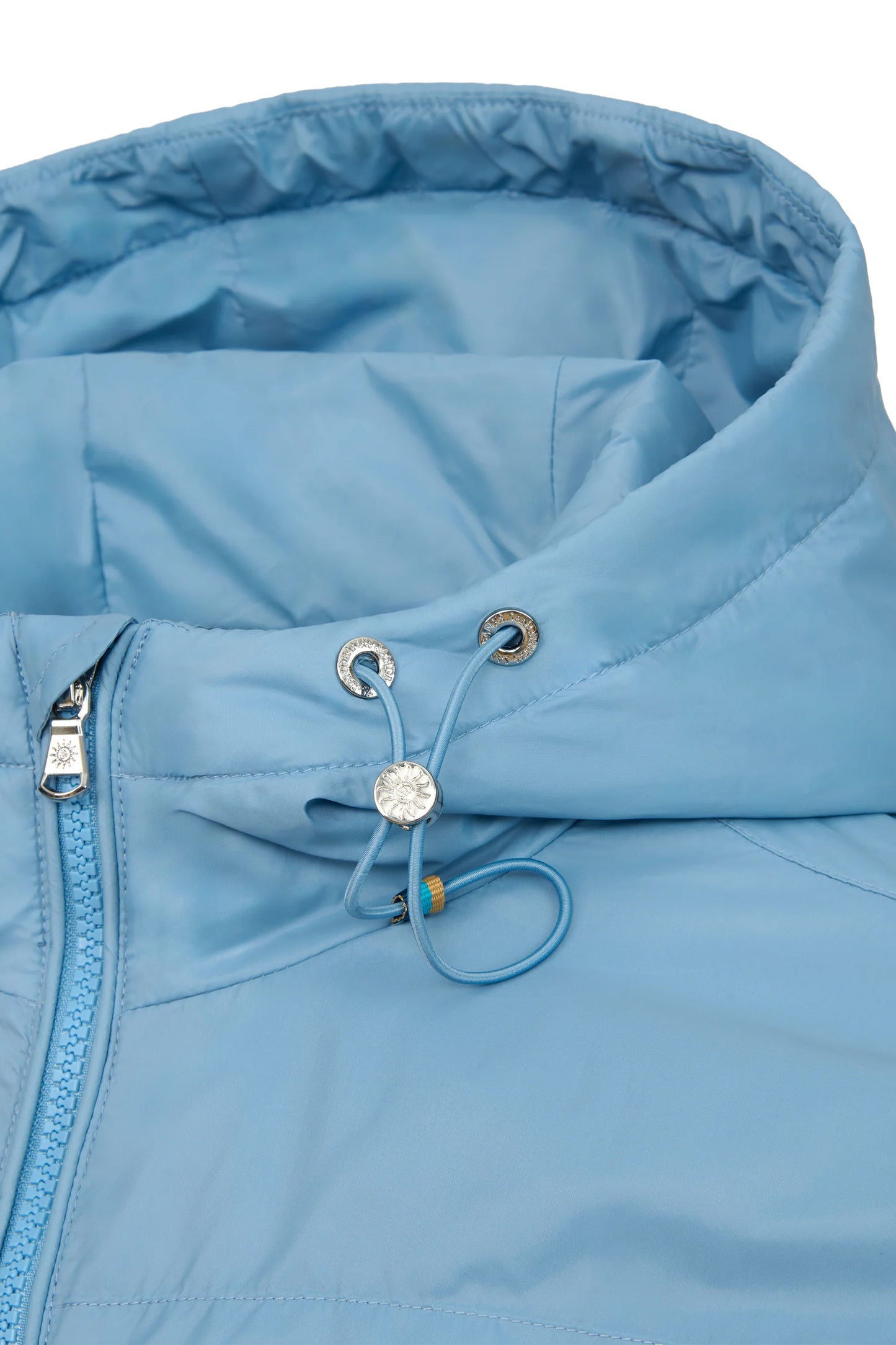 SANDBANKS HOODED NYLON WINDCHEATER DUSTY BLUE