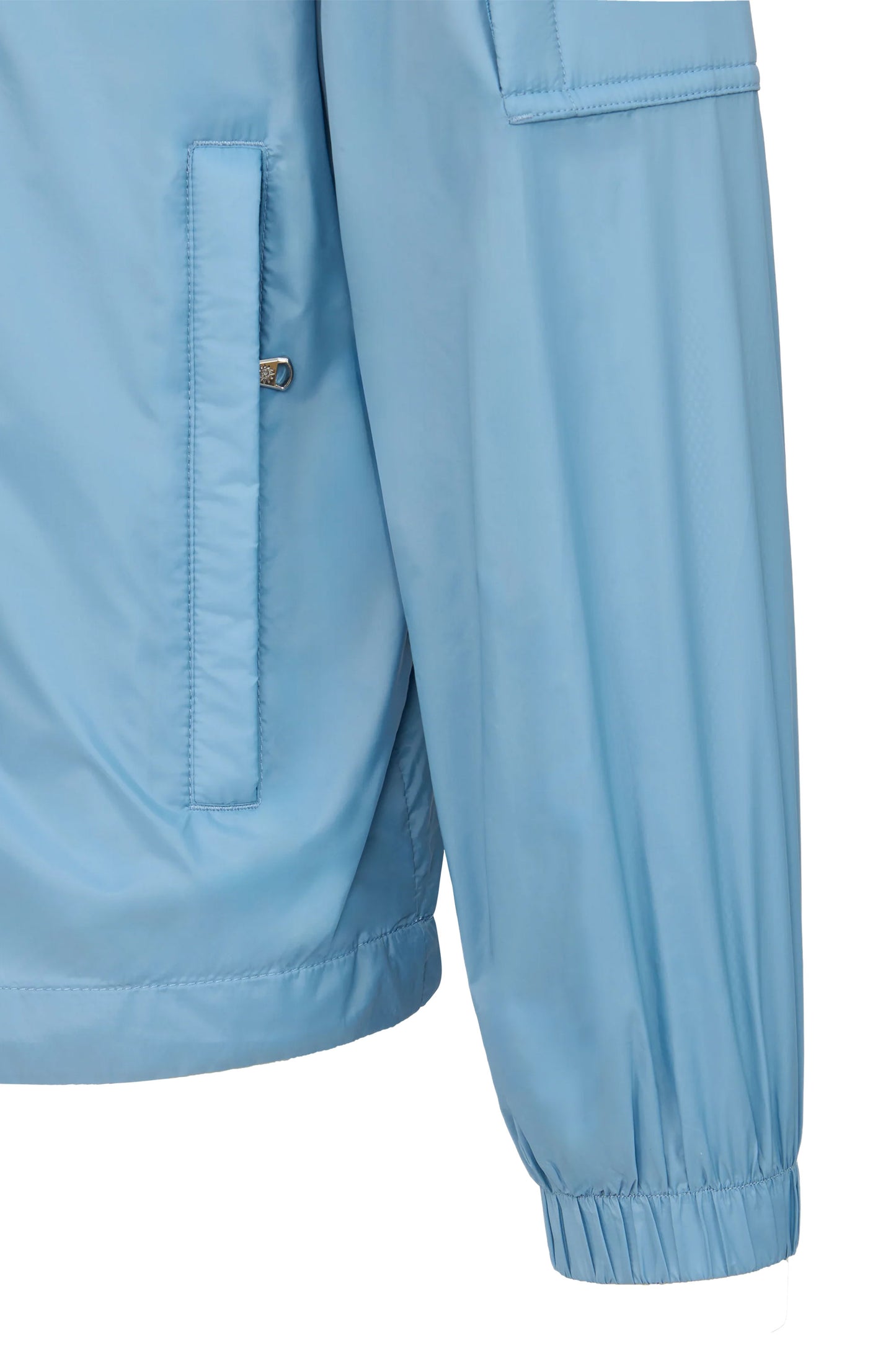 SANDBANKS HOODED NYLON WINDCHEATER DUSTY BLUE