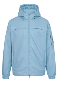 SANDBANKS HOODED NYLON WINDCHEATER DUSTY BLUE Sandbanks