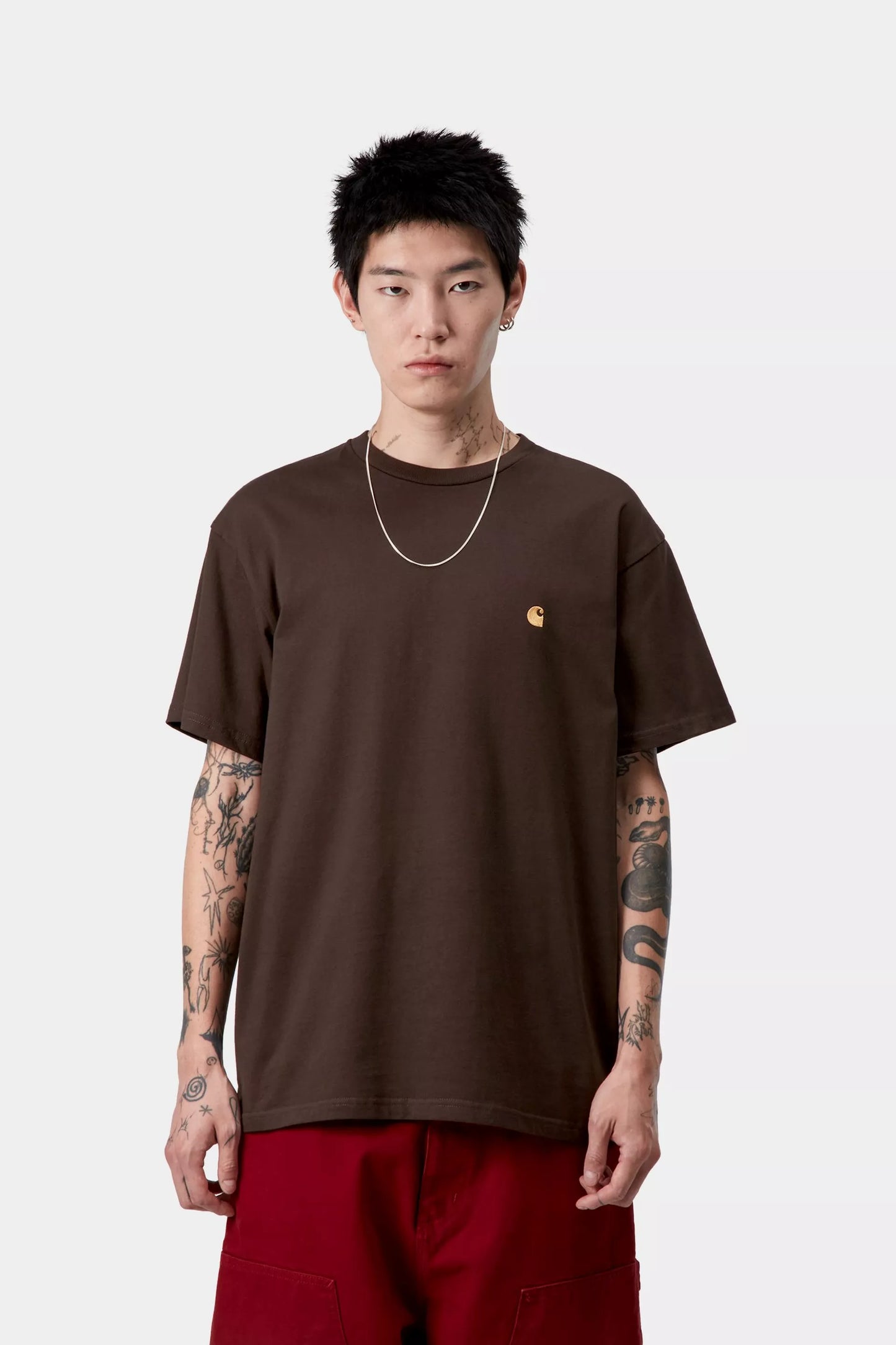 CARHARTT CHASE T-SHIRT TOBACCO/GOLD