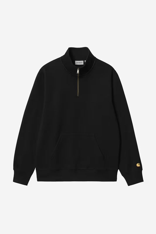 Carhartt CARHARTT CHASE ZIP NECK SWEATSHIRT BLACK/GOLD