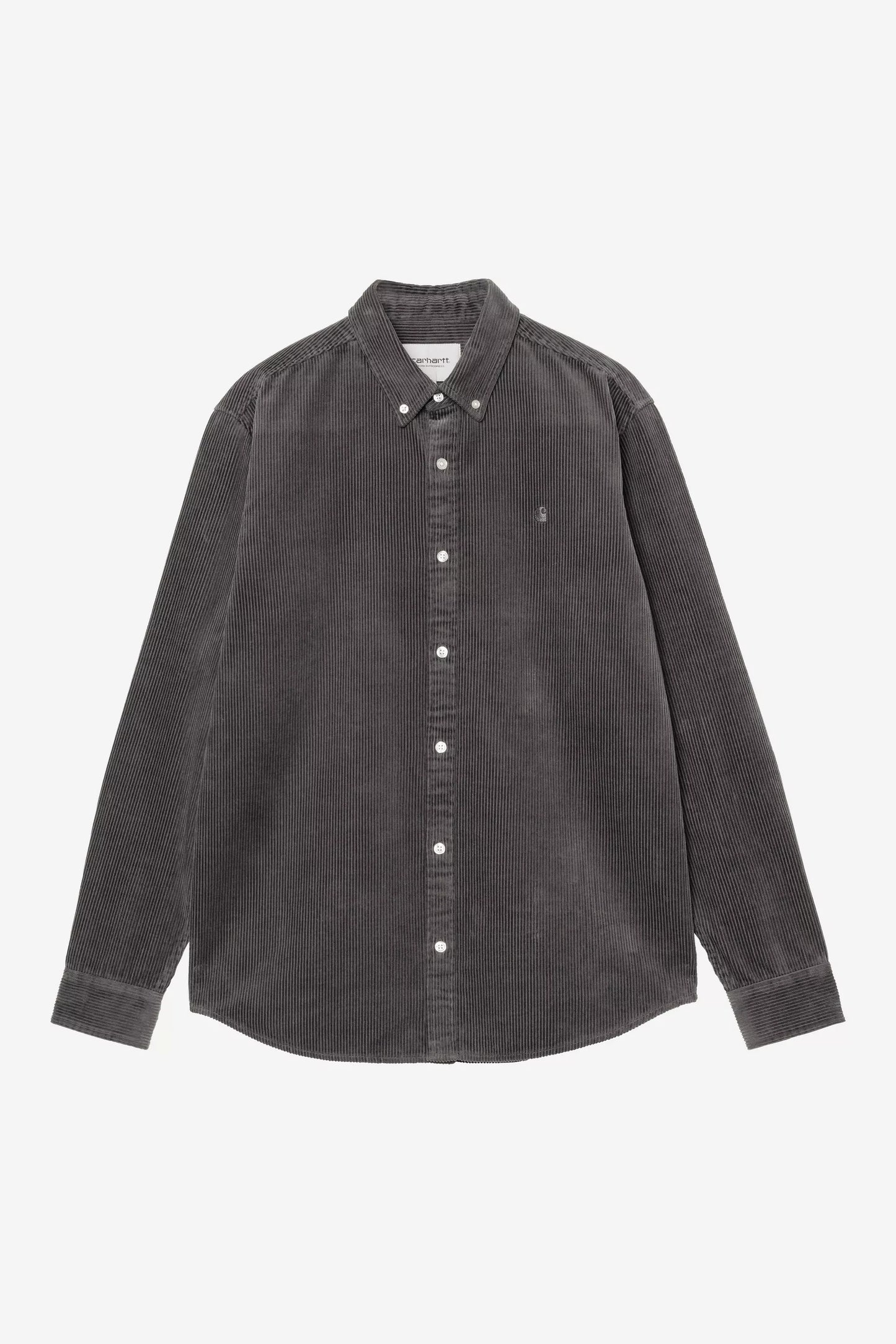 CARHARTT MADISON CORD SHIRT GRAPHITE