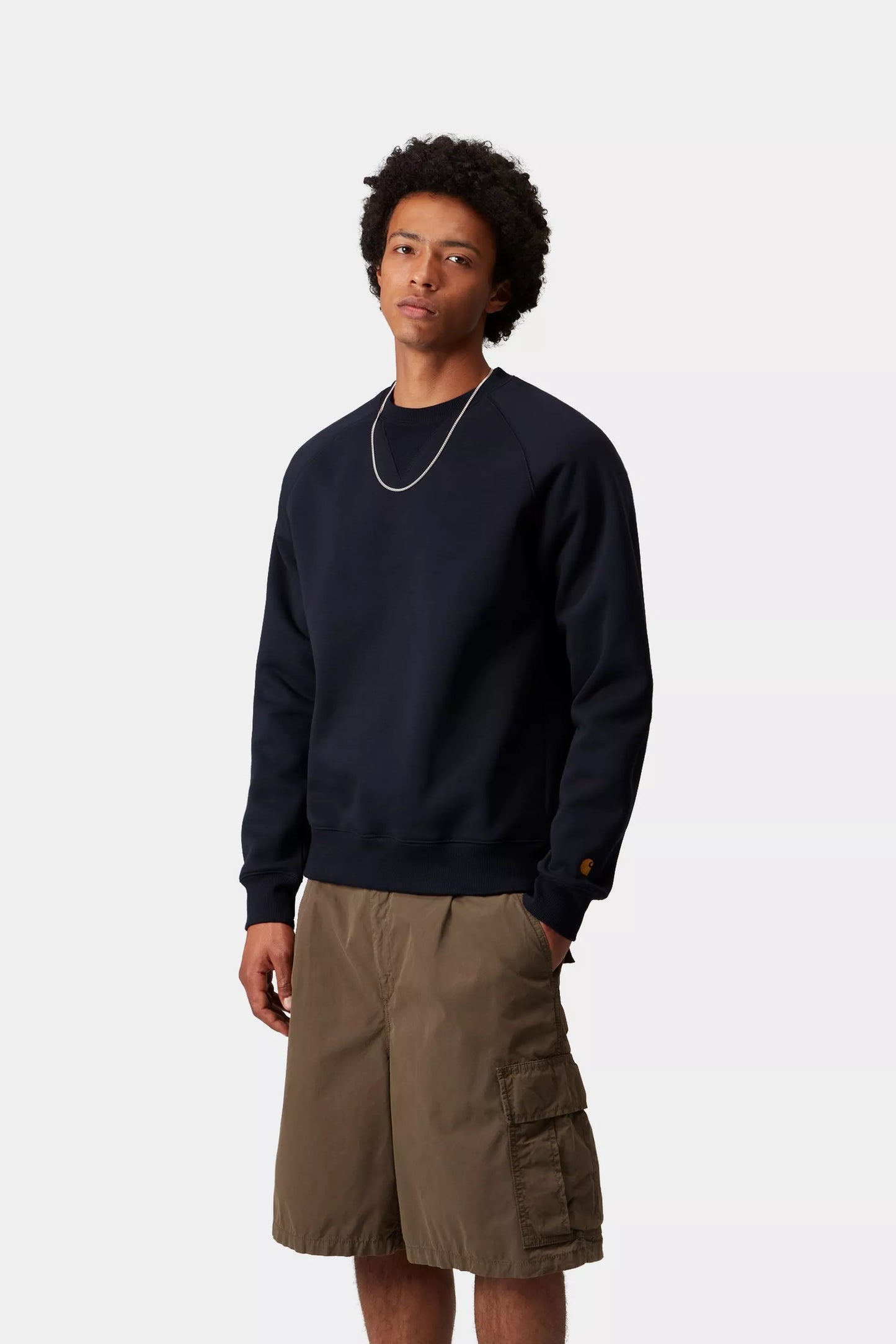 Carhartt CARHARTT CHASE SWEATSHIRT DARK NAVY/GOLD