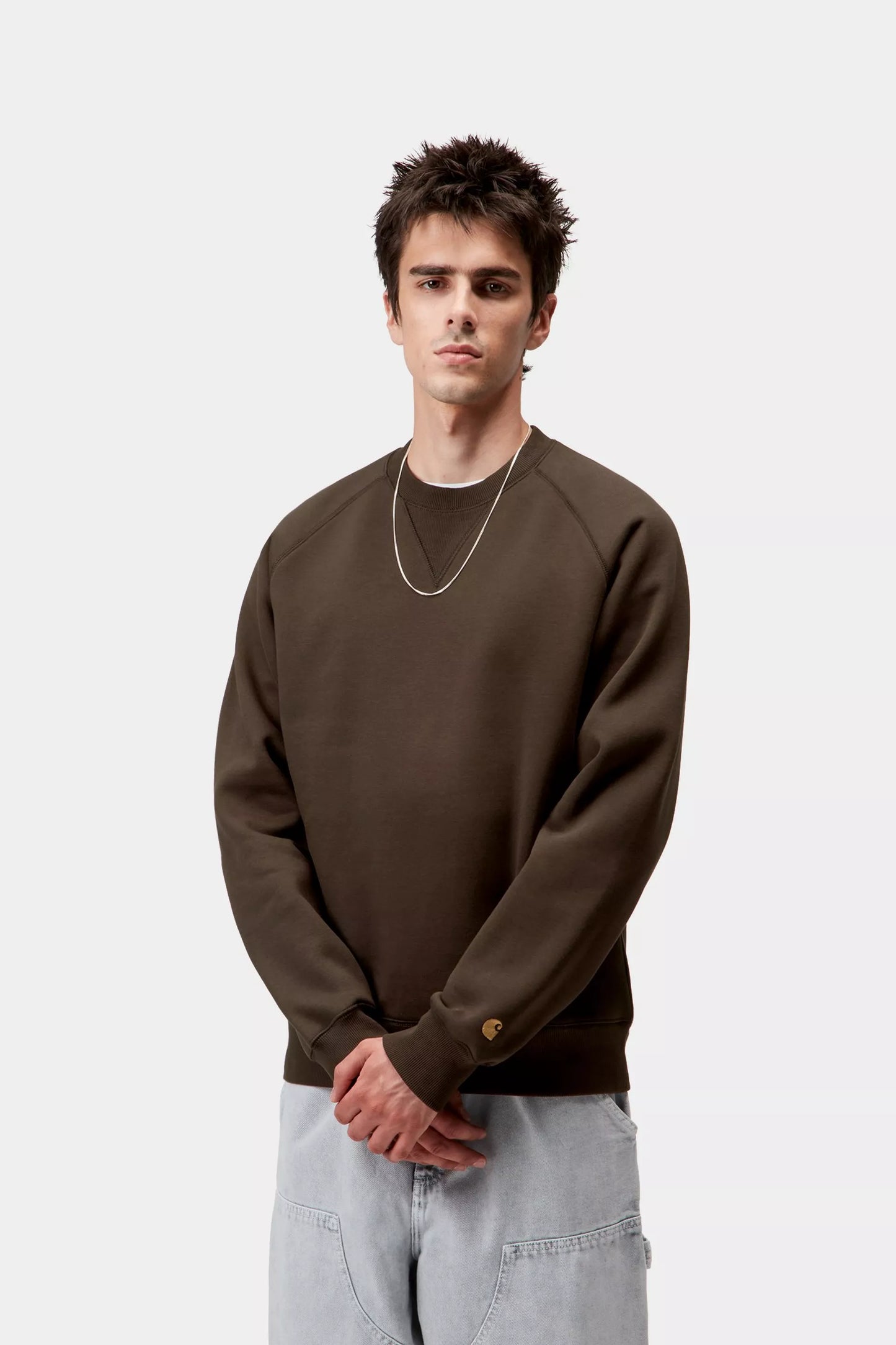 CARHARTT CHASE SWEATSHIRT TOBACCO/GOLD