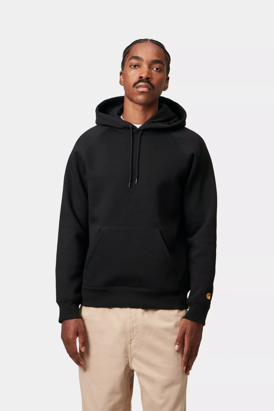 CARHARTT HOODED CHASE SWEAT BLACK/GOLD