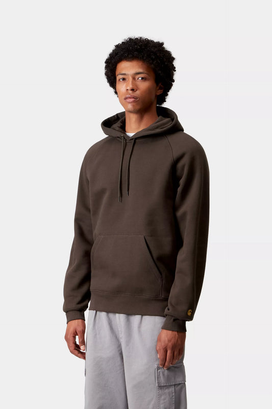 Carhartt CARHARTT HOODED CHASE SWEATSHIRT TOBACCO/GOLD