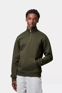 CARHARTT CHASE ZIP NECK SWEATSHIRT OLIVE/GOLD Carhartt