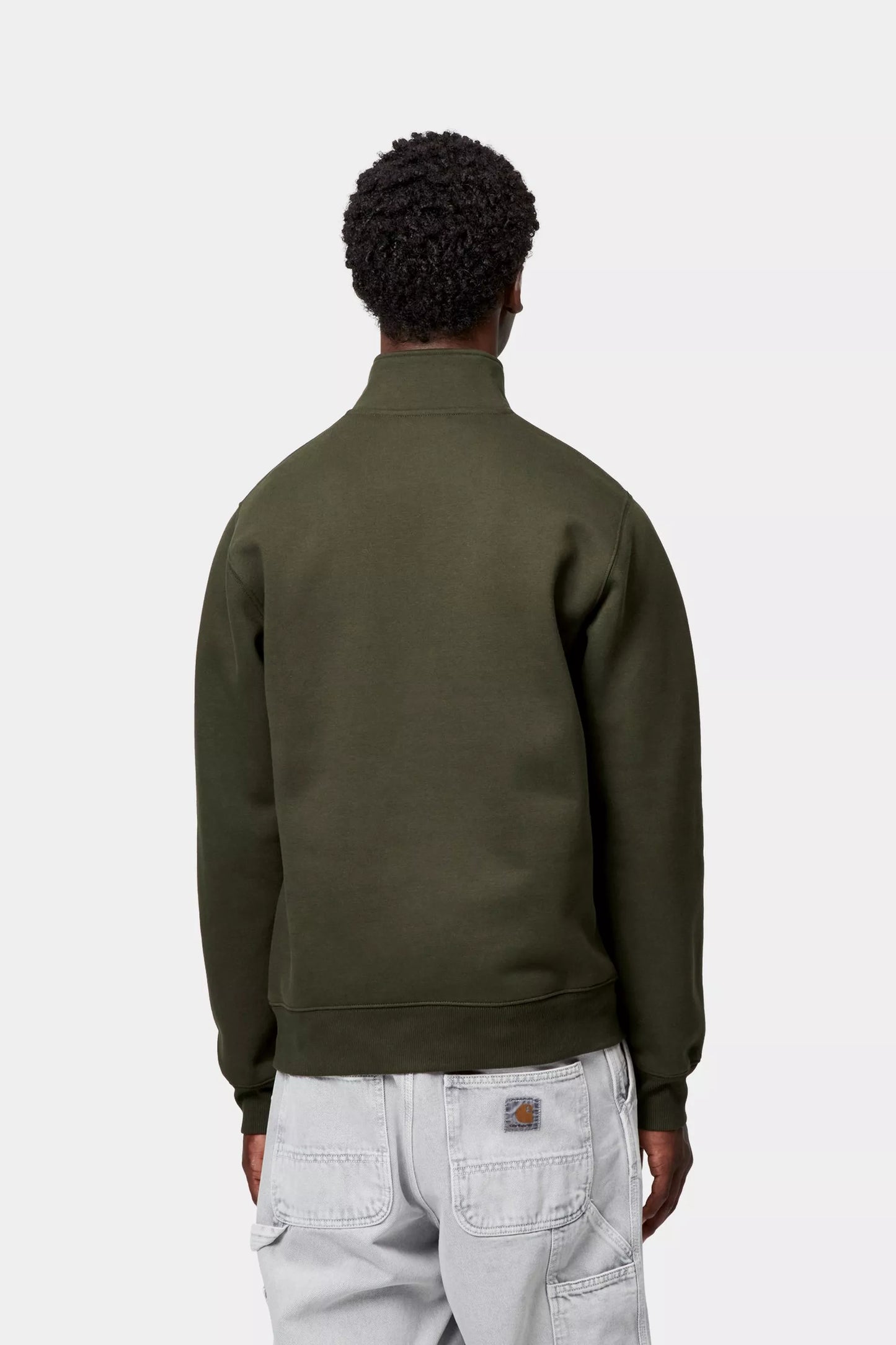 CARHARTT CHASE ZIP NECK SWEATSHIRT OLIVE/GOLD