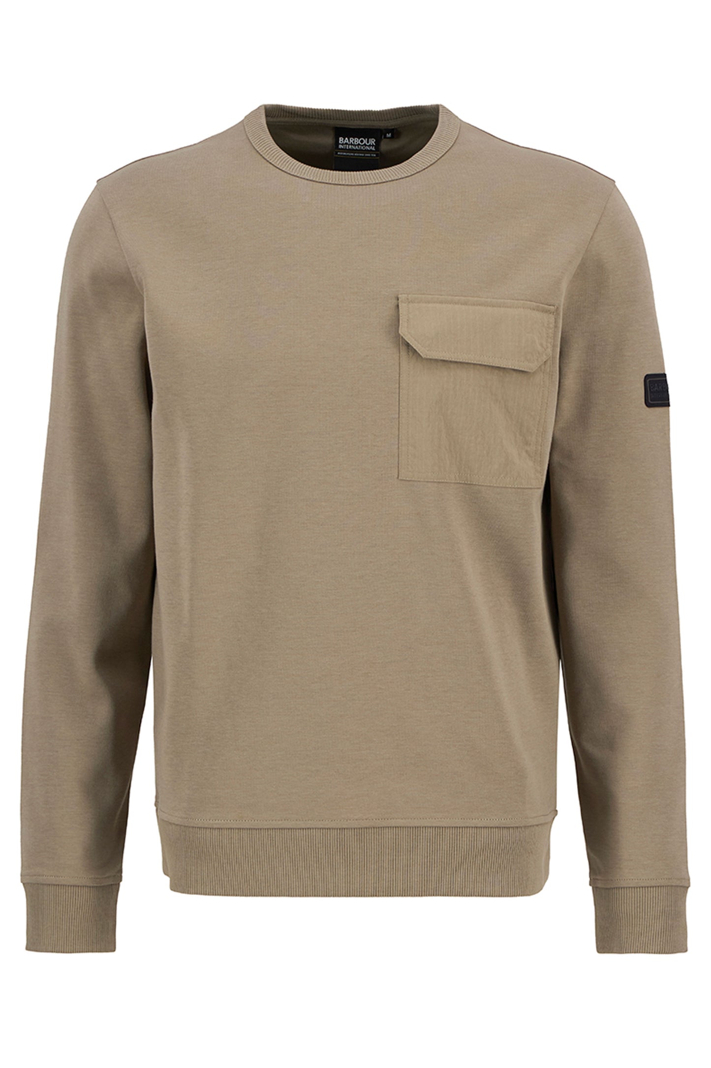 BARBOUR INTERNATIONAL ILFORD INTERLOCK SWEATSHIRT BRINDLE