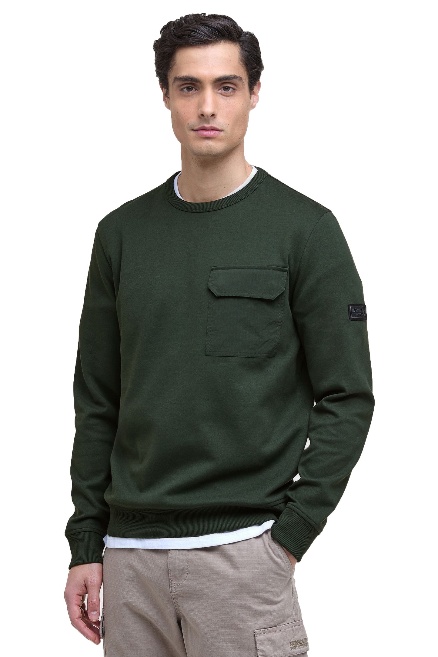 BARBOUR INTERNATIONAL ILFORD INTERLOCK SWEATSHIRT SAGE