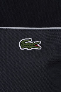 LACOSTE BLOCK COLOUR POLO SHIRT BLACKBIRD/GRAPE Lacoste