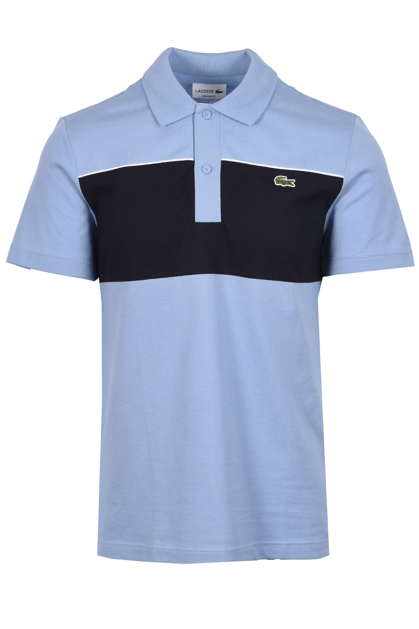 LACOSTE COLOUR BLOCK POLO SHIRT BLUE/NAVY