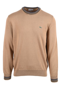 LACOSTE CREW NECK KNITWEAR BEIGE