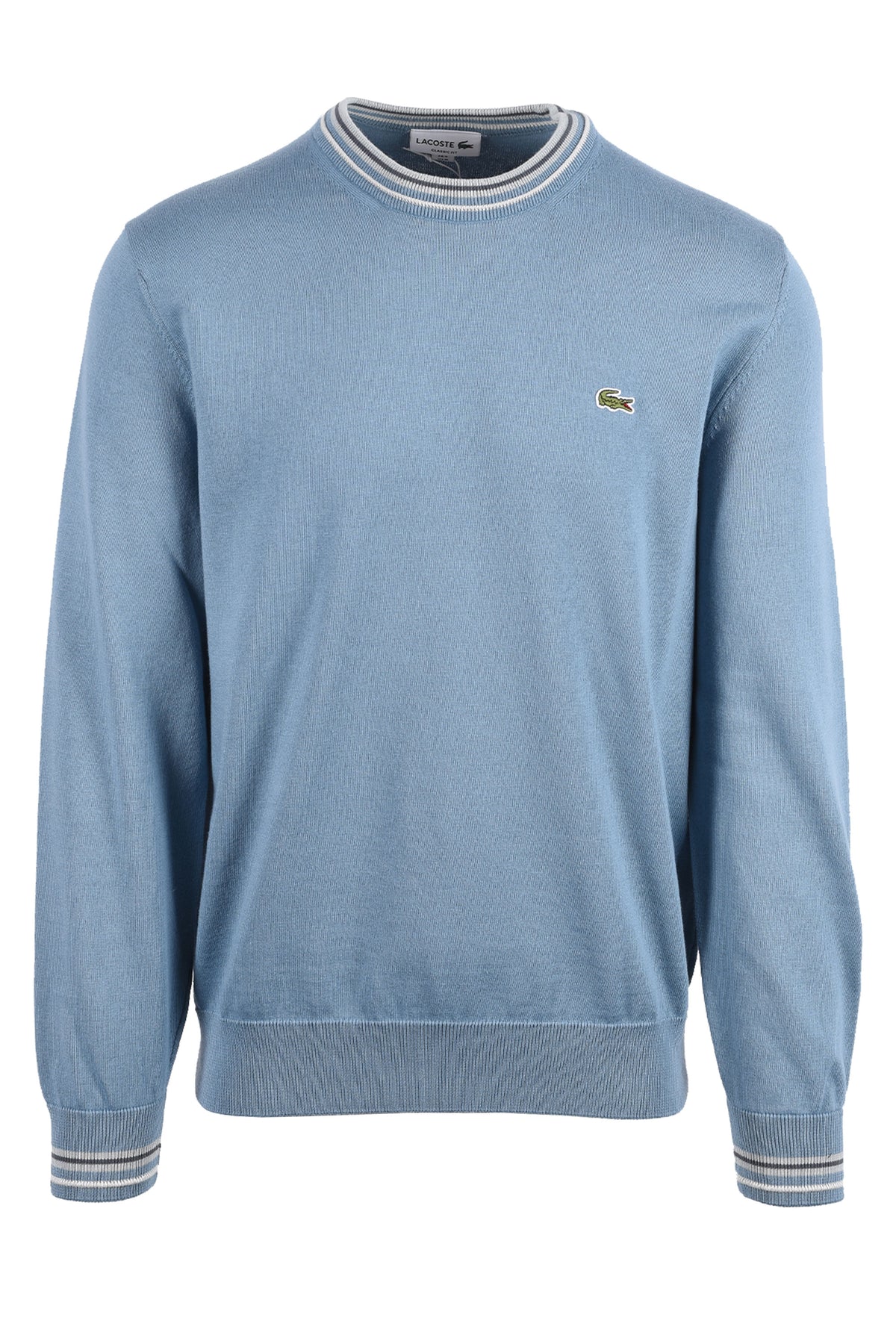 LACOSTE CREW NECK KNITWEAR BLUE
