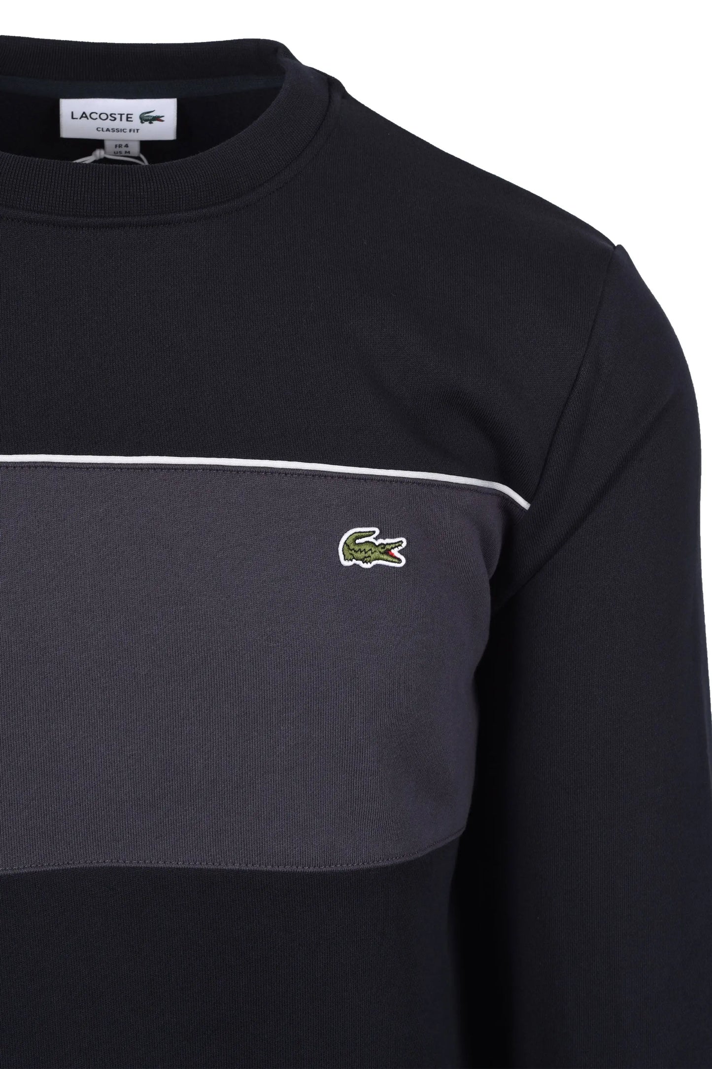 LACOSTE CREWNECK SWEATSHIRT BLACKBIRD/GRAPE Lacoste