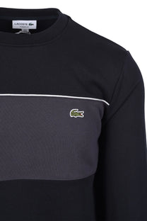 LACOSTE CREWNECK SWEATSHIRT BLACKBIRD/GRAPE Lacoste