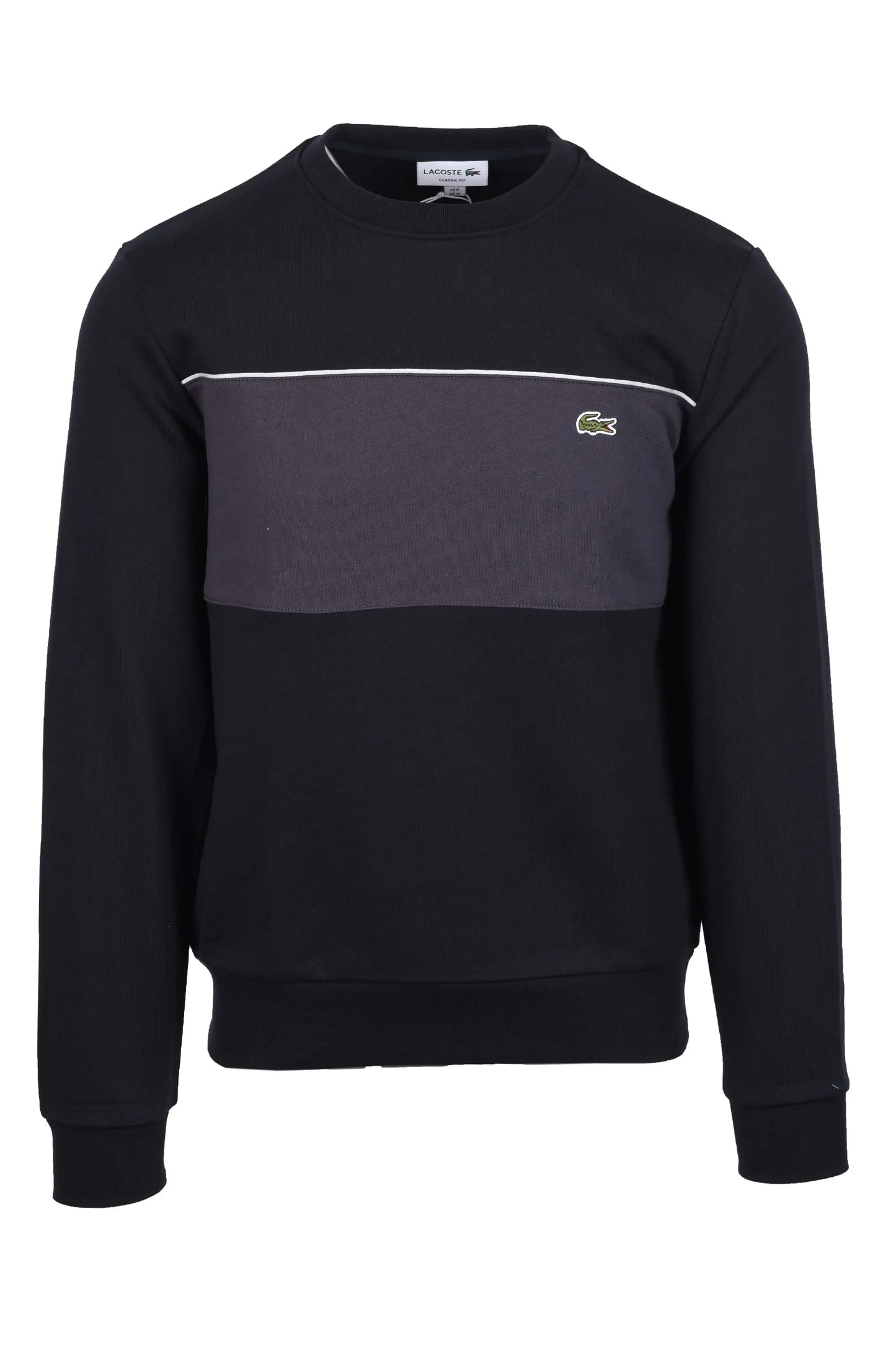 LACOSTE CREWNECK SWEATSHIRT BLACKBIRD/GRAPE Lacoste