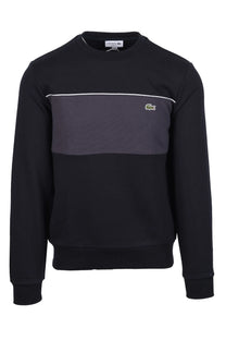 LACOSTE CREWNECK SWEATSHIRT BLACKBIRD/GRAPE Lacoste