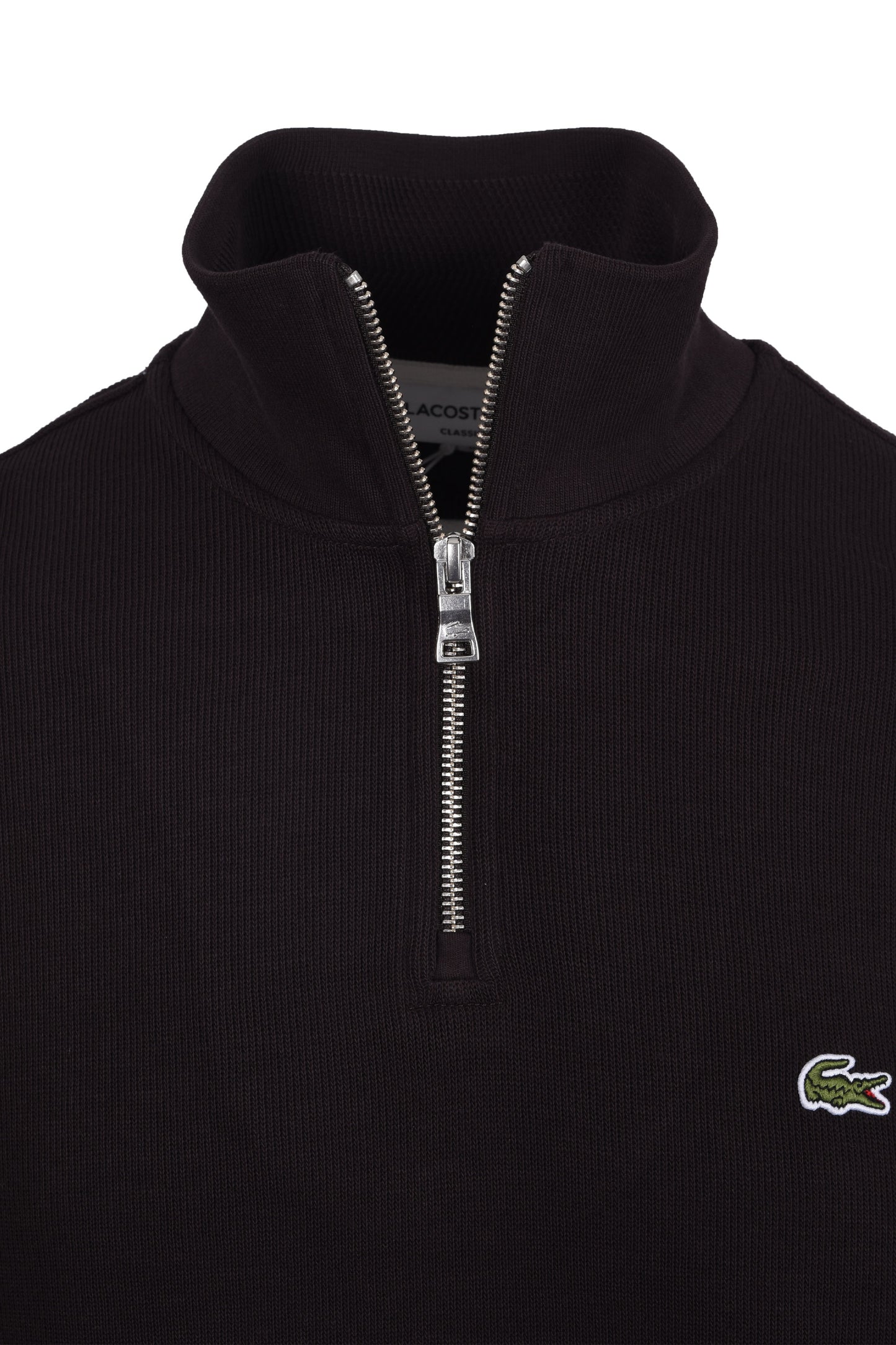 LACOSTE HALF ZIP SWEATSHIRT BROWN