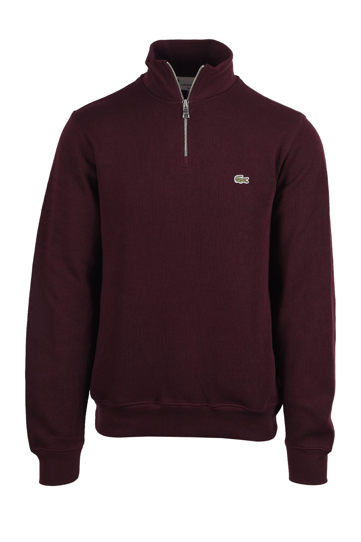 LACOSTE HALF ZIP SWEATSHIRT MAROON