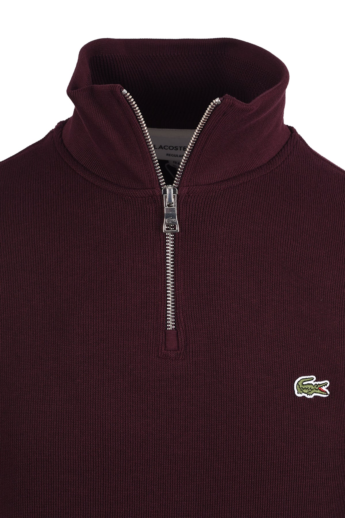 LACOSTE HALF ZIP SWEATSHIRT MAROON