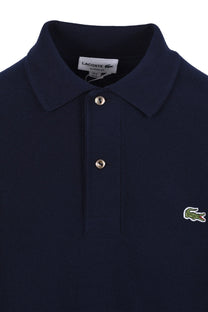 LACOSTE KNITTED POLO SHIRT NAVY BLUE Lacoste