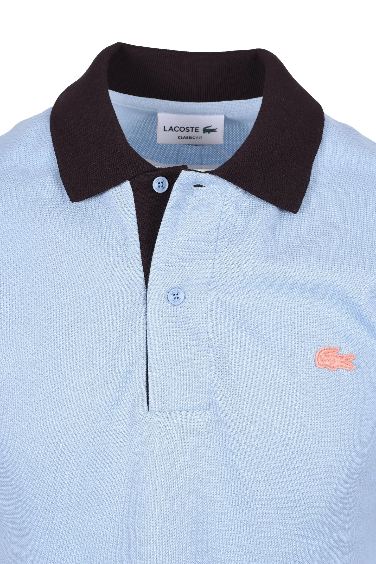 LACOSTE POLO SHIRT CHAMBRAY/BROWN Lacoste