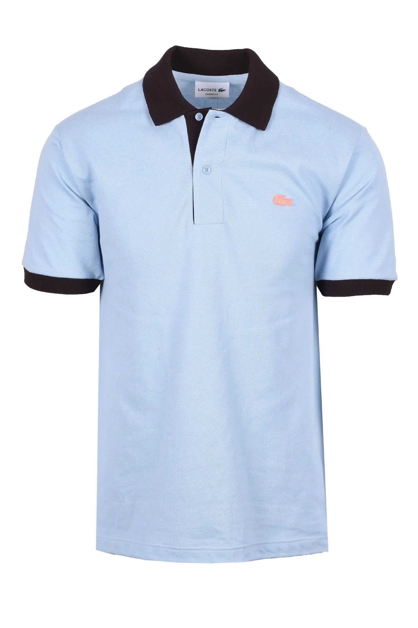 LACOSTE POLO SHIRT CHAMBRAY/BROWN Lacoste