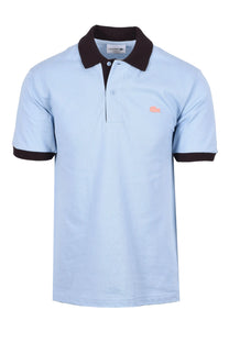 LACOSTE POLO SHIRT CHAMBRAY/BROWN Lacoste