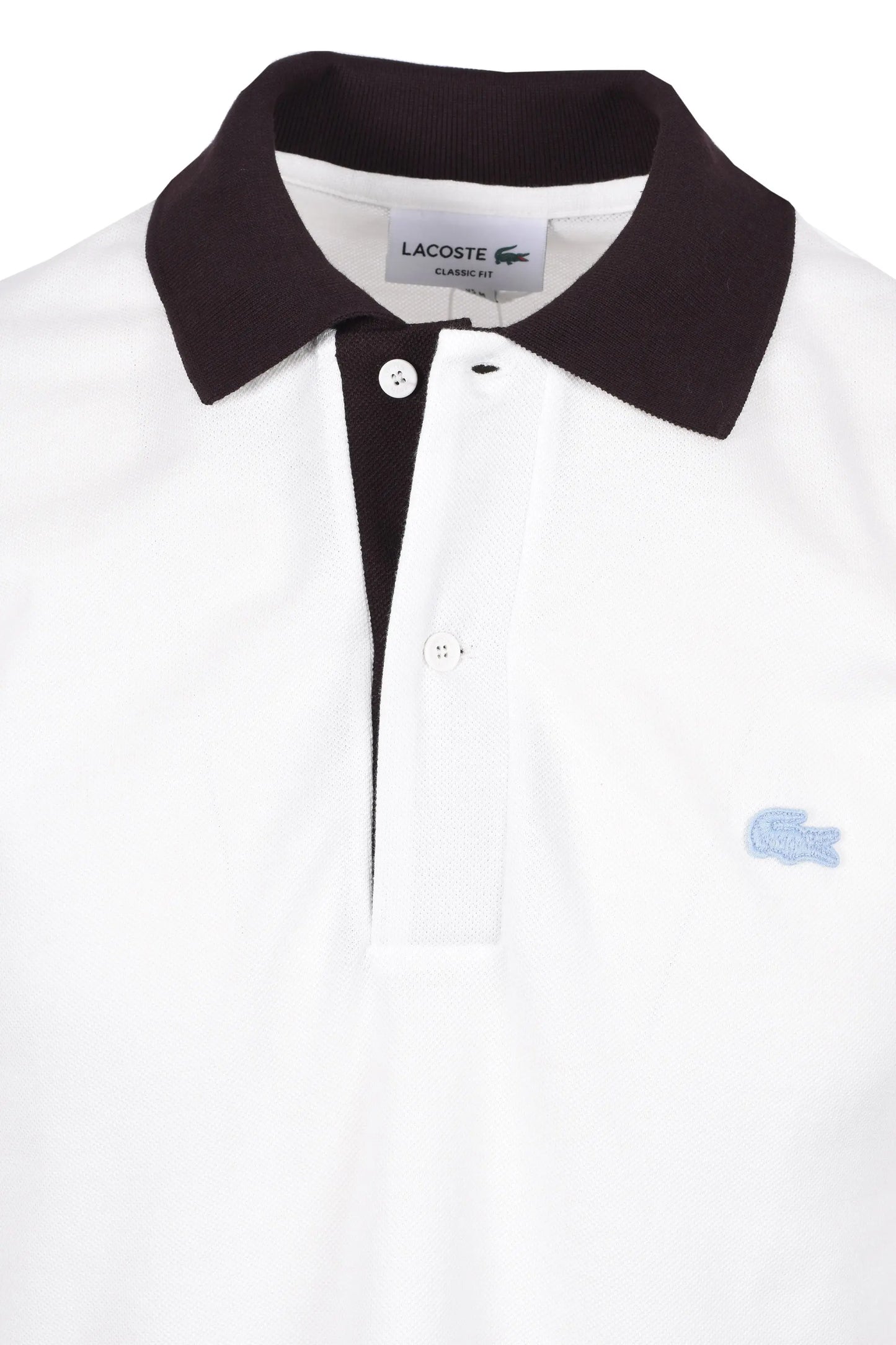 LACOSTE POLO SHIRT WHITE/BROWN Lacoste