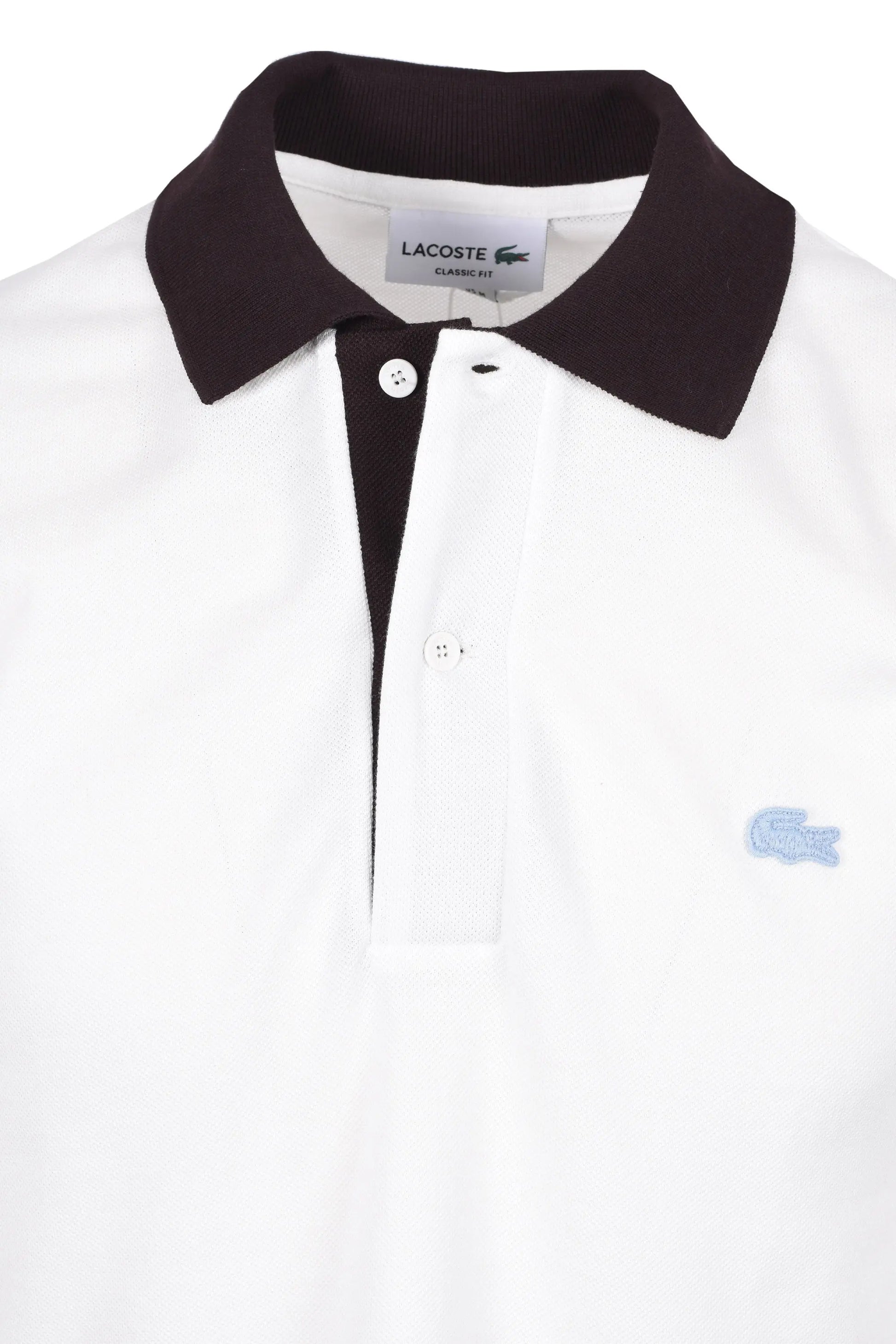 LACOSTE POLO SHIRT WHITE/BROWN Lacoste