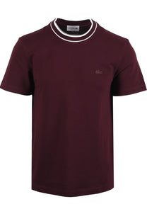 LACOSTE TEE SHIRT BURGUNDY Lacoste Michael Stewart Menswear  T-Shirts
