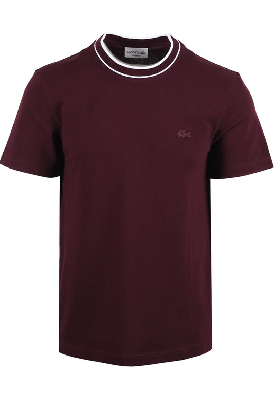 LACOSTE TEE SHIRT BURGUNDY Lacoste Michael Stewart Menswear  T-Shirts