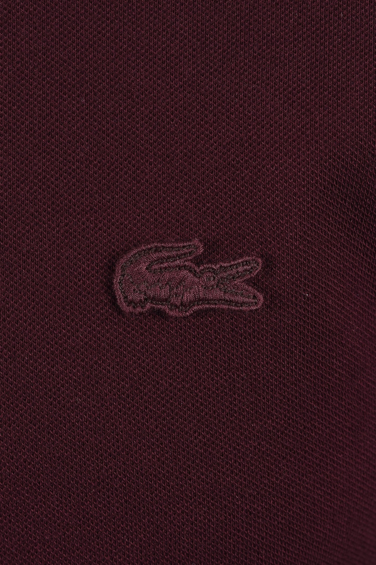 LACOSTE TIPPED PLACKET TONAL BADGE POLO MAROON Lacoste Michael Stewart Menswear  Polo Shirts
