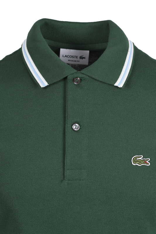 Lacoste Tipped Collar Polo Green