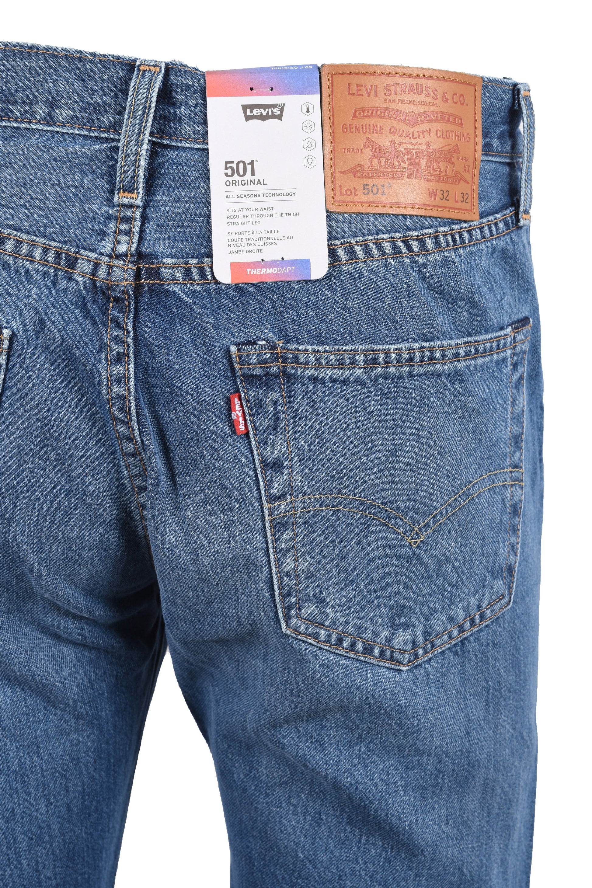LEVIS 501 ORIGINAL JEANS 'YOU'RE A STAR' LIGHT WASH Levis Michael Stewart Menswear  Jeans