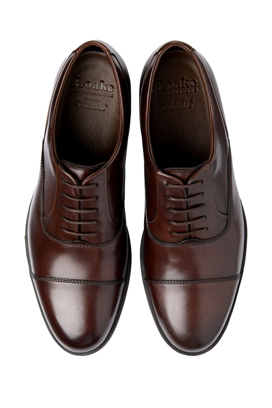 LOAKE ARMSTRONG OXFORD SHOE DARK BROWN Loake Michael Stewart Menswear  Shoes