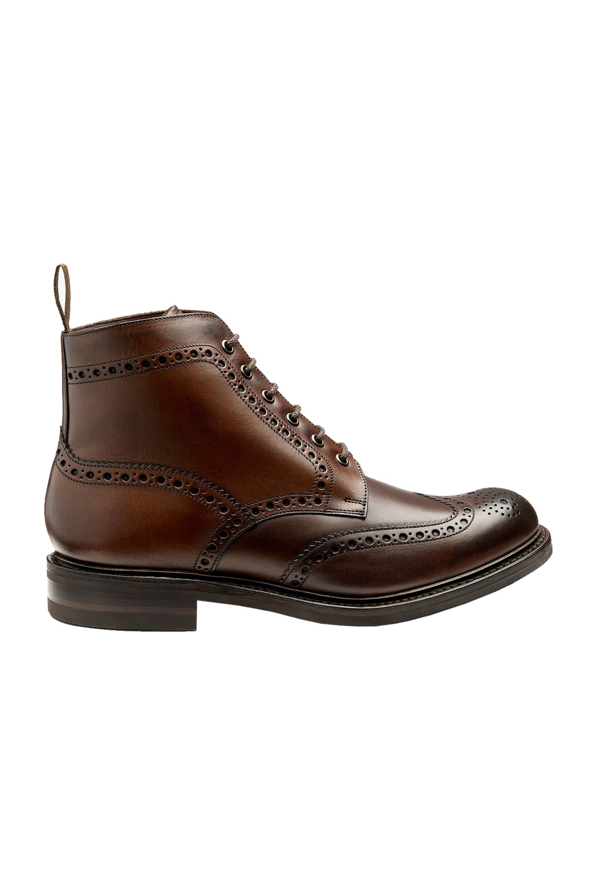 LOAKE BEADLE CALF LEATHER BOOT SEARED MAHOGANY