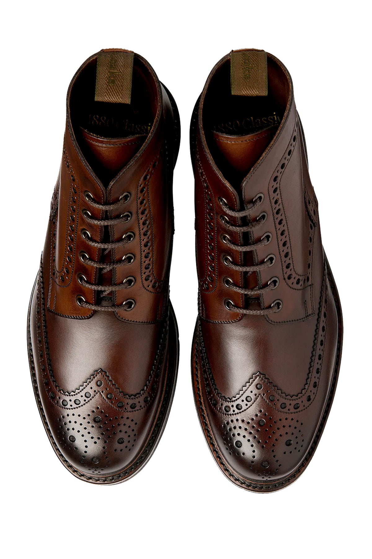 LOAKE BEADLE CALF LEATHER BOOT SEARED MAHOGANY