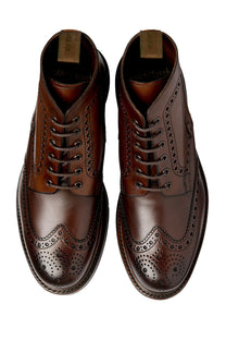 LOAKE BEADLE CALF LEATHER BOOT SEARED MAHOGANY