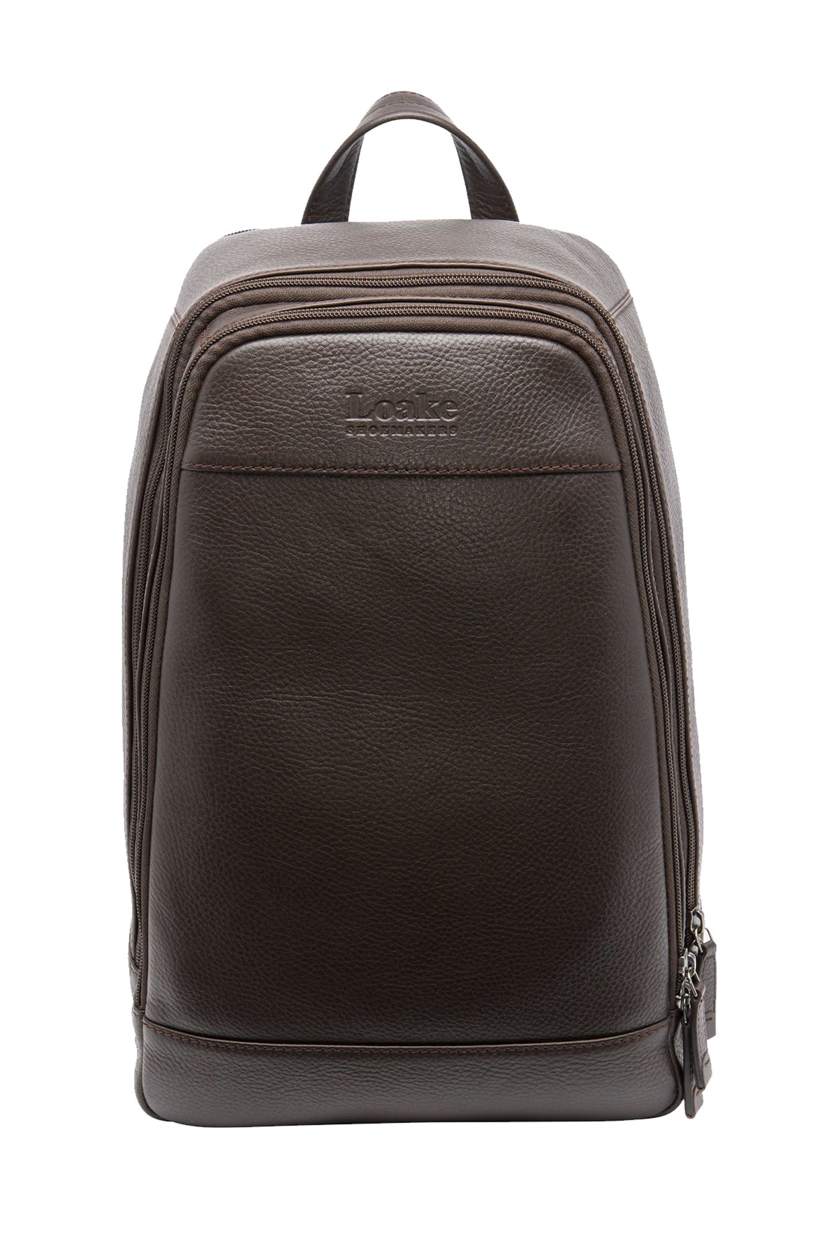 LOAKE FLIGHT RUCKSACK DARK BROWN GRAIN