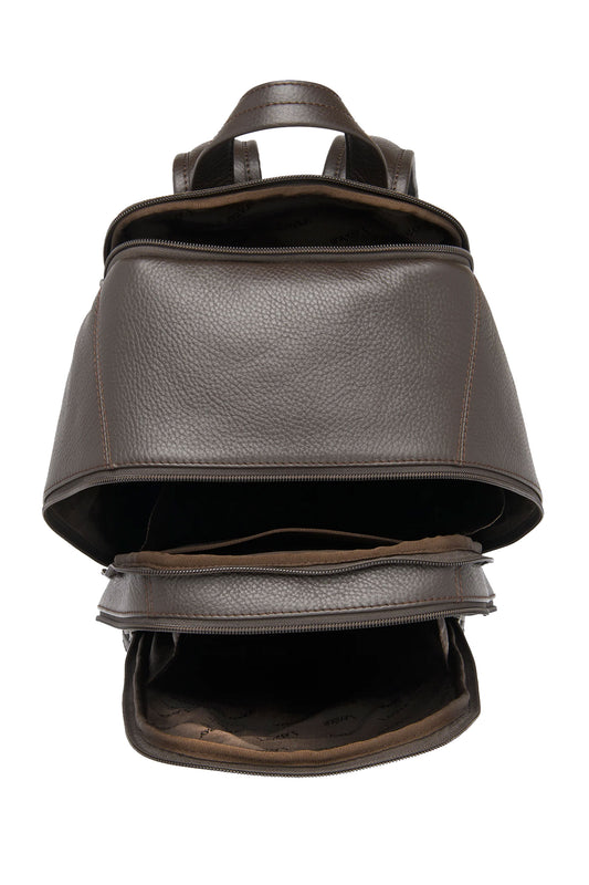 LOAKE FLIGHT RUCKSACK DARK BROWN GRAIN