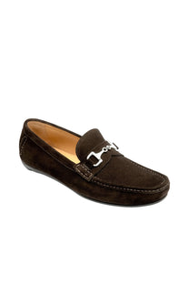 LOAKE HAWTHORN DRIVER SHOE DARK BROWN SUEDE Loake