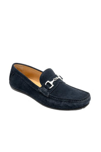 LOAKE HAWTHORN DRIVER SHOE NAVY SUEDE Loake