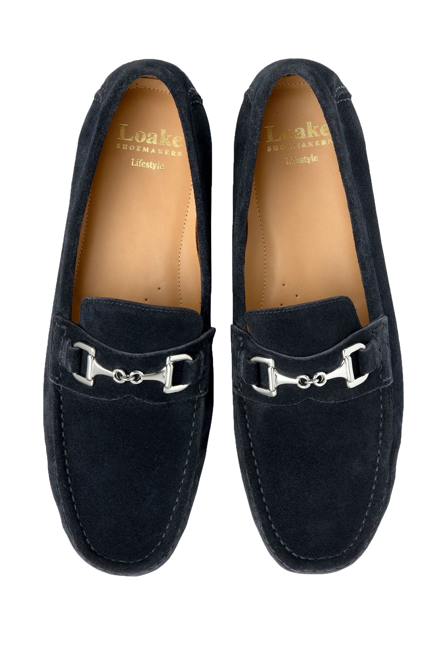 LOAKE HAWTHORN DRIVER SHOE NAVY SUEDE