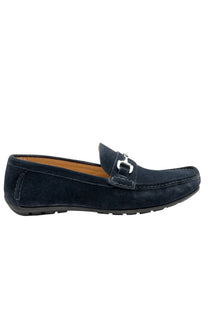 LOAKE HAWTHORN DRIVER SHOE NAVY SUEDE Loake